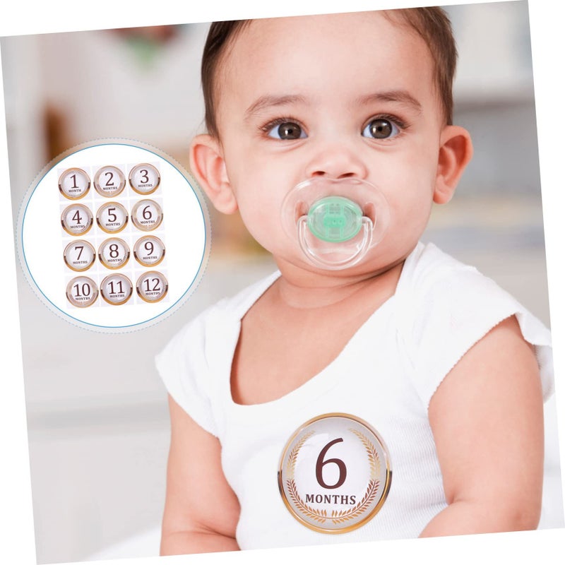 Newborn Month Stickers Milestone Decals for Photo Props Growth Tracking Set - Image 4