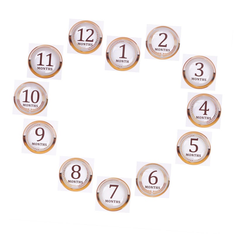 Newborn Month Stickers Milestone Decals for Photo Props Growth Tracking Set - Image 2