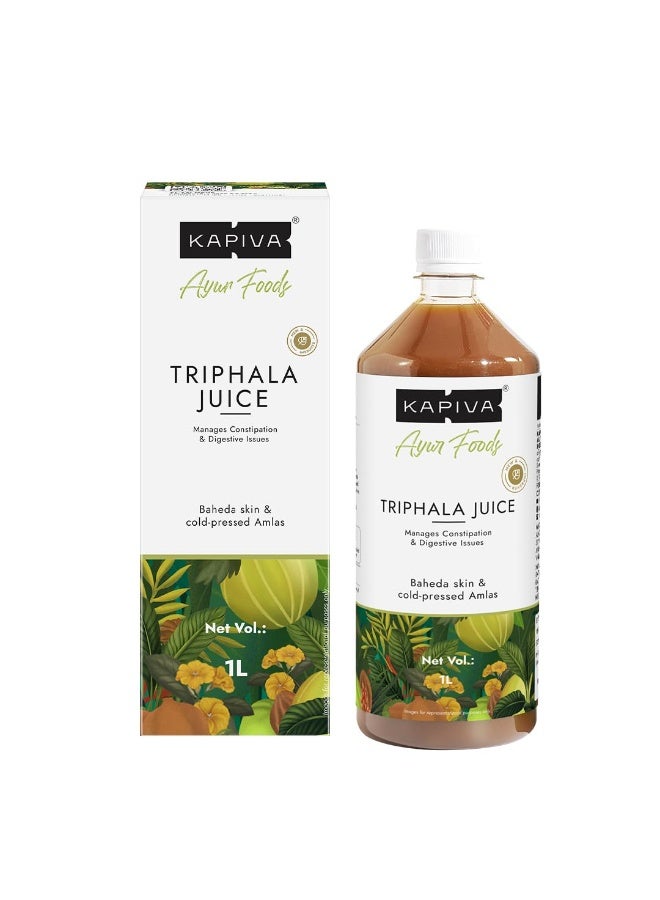 Kapiva Triphala Juice | 100% Ayurvedic | Relieves Constipation & Improves Digestion | No Added Sugar, 1L - Image 1