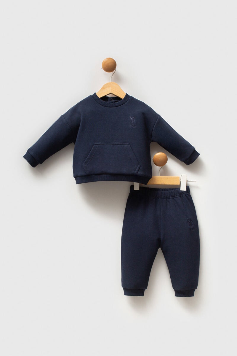 U.S. Polo Assn. Baby Boys 2-Piece Navy Set - Image 1