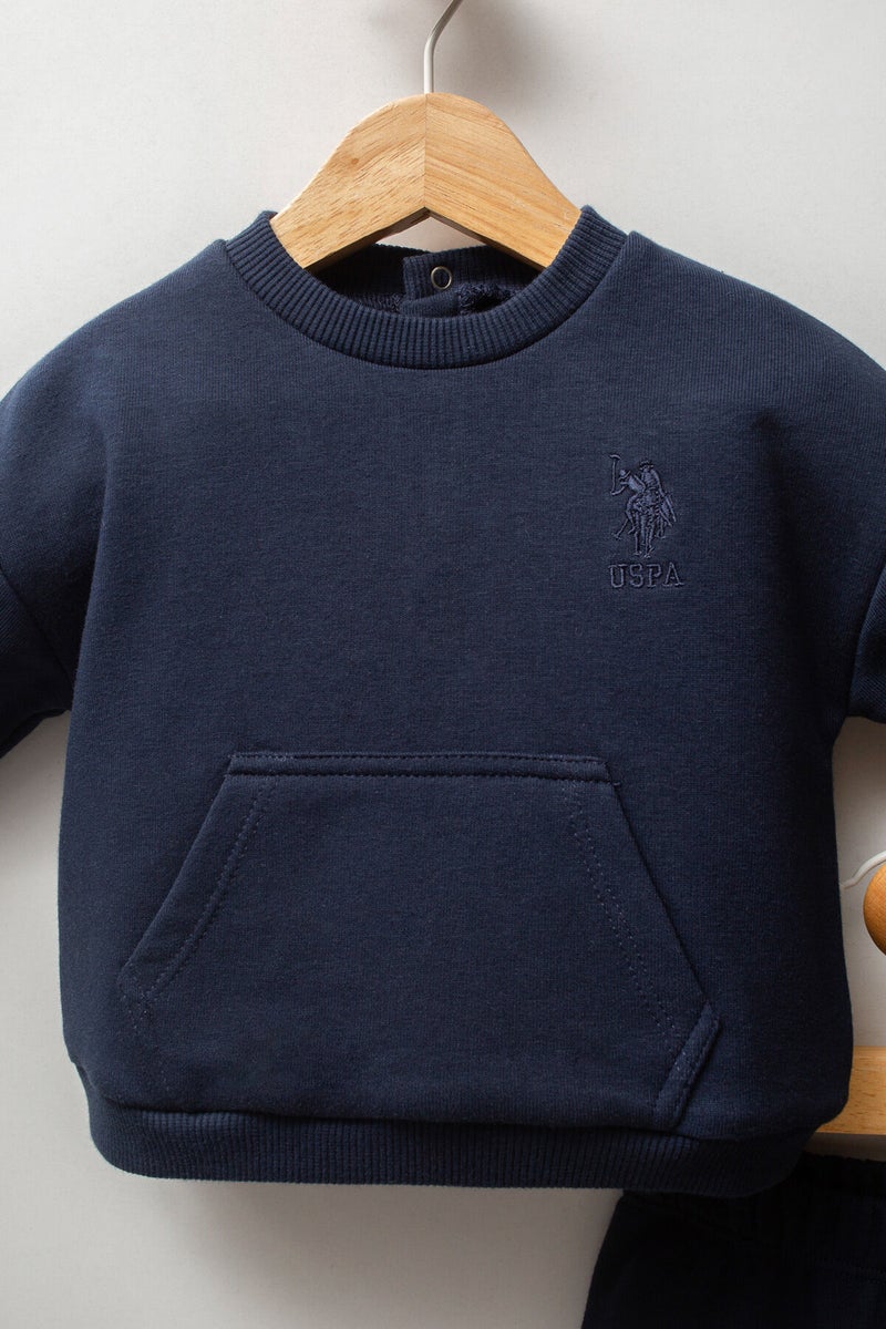 U.S. Polo Assn. Baby Boys 2-Piece Navy Set - Image 2