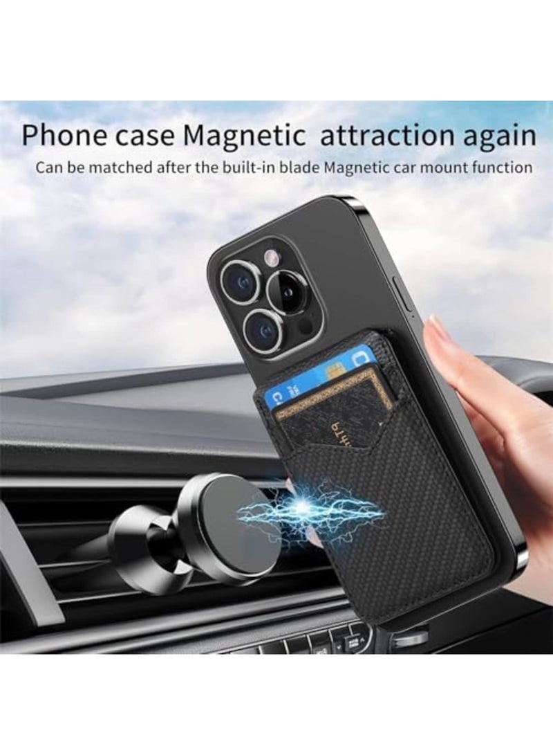 SYOSI Magnetic Wallet Card Holder Compatible with MagSafe for iPhone 16 Pro Max/16 Plus/16 Pro/16, 15 Pro Max/15 Plus/15 Pro/15, 14 Pro Max/14 Plus/14 Pro/14, 13 Pro Max/13 Pro/13 Mini/13, Black - Image 3