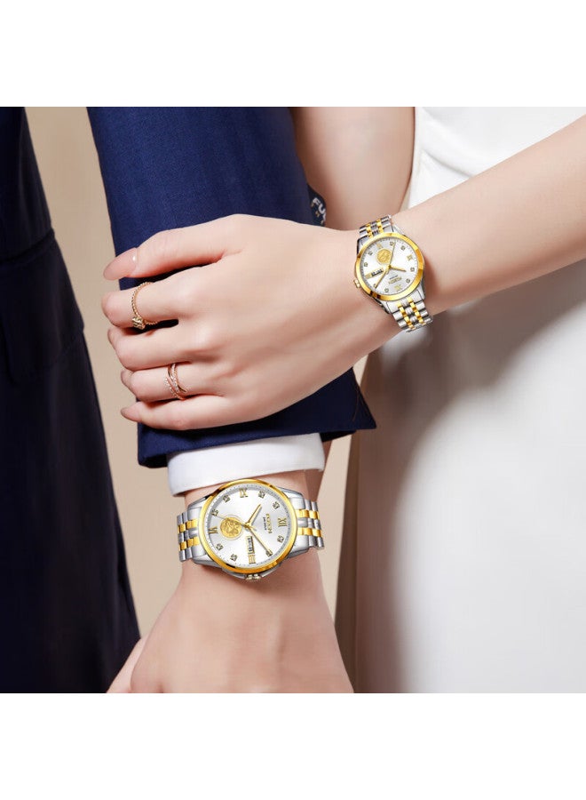 Rosdn (rosdn) Golden Phoenix Nafu 999 Gold Coin Automatic Mechanical Women's Watch, Gift For Wife's Birthday - Image 2