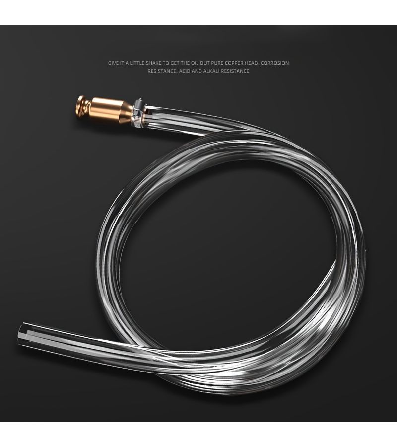 Copper Manual Siphon Pump 39.37 Inch Pipe Heavy Duty Self Priming for Aquarium Oil Transfer - Image 3