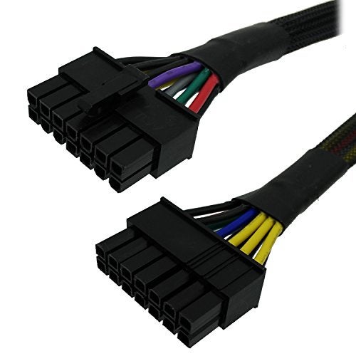 COMeap 24 Pin to 14 Pin ATX PSU Main Power Adapter Braided Sleeved Cable for IBM Lenovo PCs and Servers 12-inch(30cm) (Long Type) - Image 3