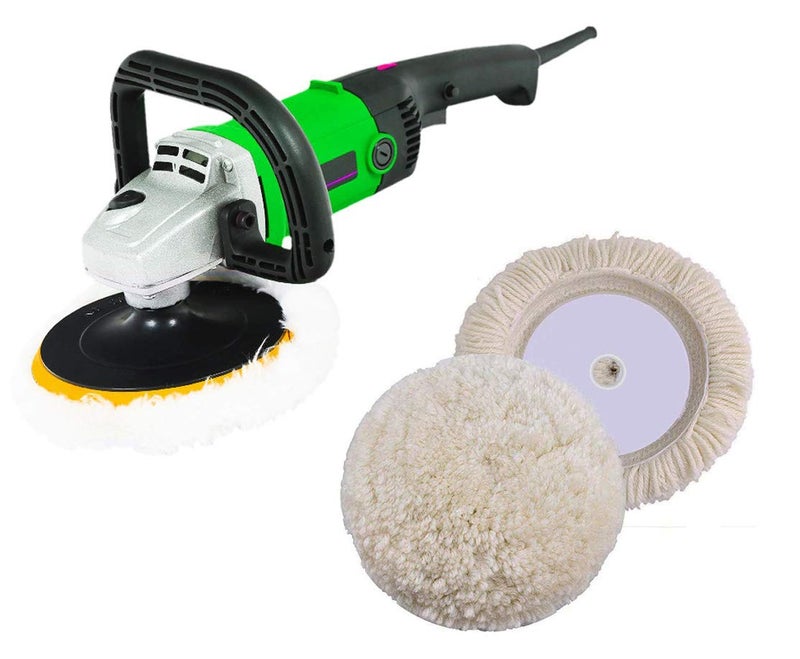 MLD Electric Polisher 3200rpm 180mm Variable Speed Auto Polishing Machine with Wool Buffing Pad Car Polisher Floor Sanding Waxing Tools(Colours as per Availability) - Image 1
