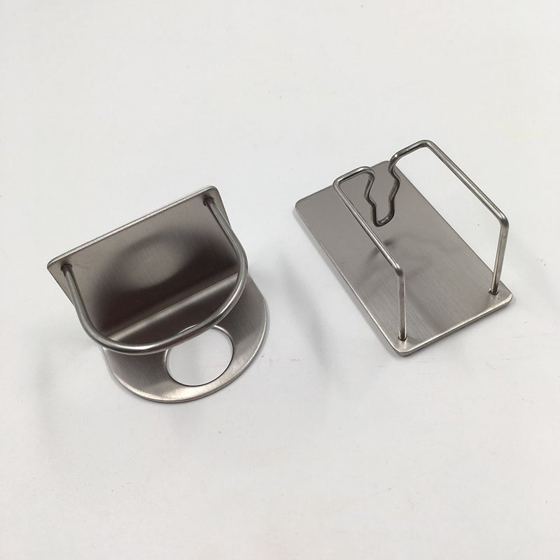 2pcs Bathroom 304 Stainless Steel Toothbrush Holders Wall Mounted Stand Rack Toothpaste Rack for Home Bathroom (Toothpaste Rack + Toothbrush Holder) - Image 5