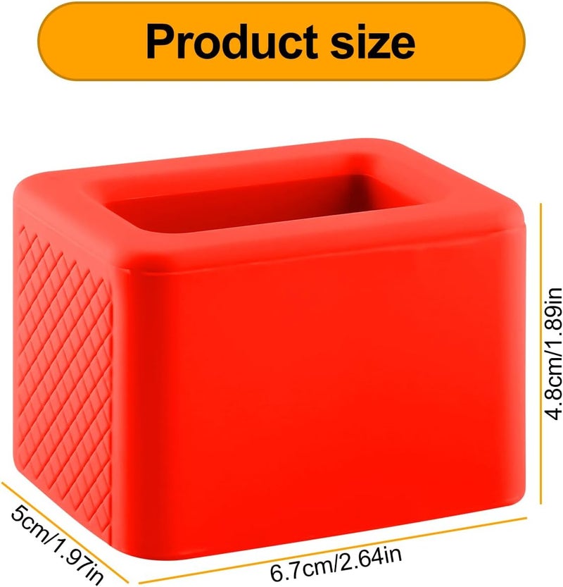 Thyonta Silicone Car Seat Belt Clip Holder - Durable Booster Seatbelt Retainer in Red - Image 2