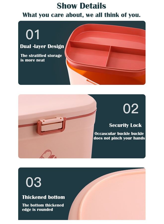 ZCM-HAPPY Portable First Aid Medicine Storage Box - Image 2