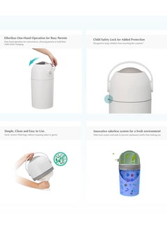 Bumble & Bird Odourless Diaper Pail - White  - Image 5