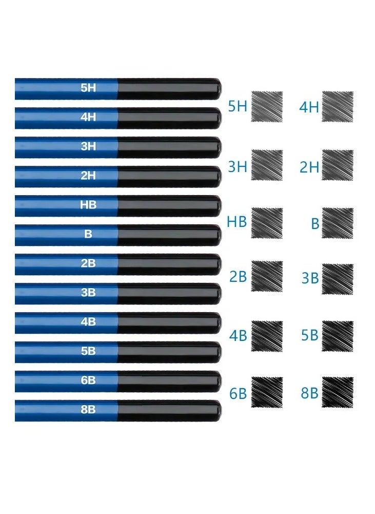 AMBERJACK - 35-Piece Sketching Charcoal Pencil Set Sketch Paperbook Artists Drawing Shading Artwork - Image 1