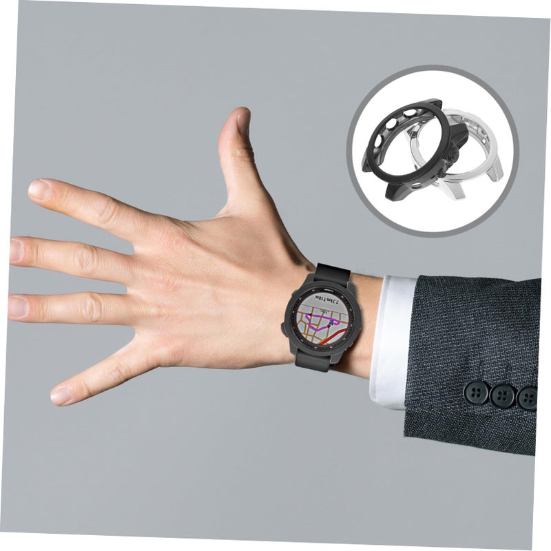 2Pcs Clear TPU Protective Cover For Smartwatch Scratch Resistant Half Cover Design - Image 4