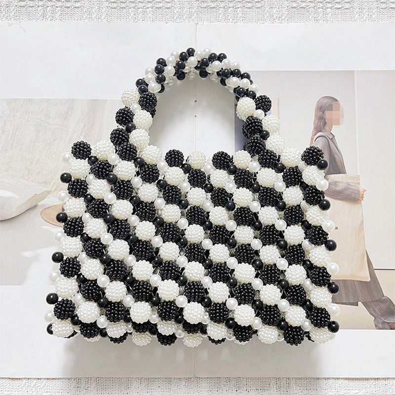 French Fashion Style Hand-Beaded Bayberry Bead Bag High-End Niche Woven Dinner Party Handbag - Image 1