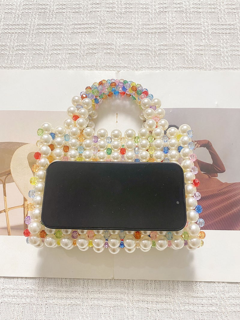 French Fashion Style Hand-Beaded Bayberry Bead Bag High-End Niche Woven Dinner Party Handbag - Image 5