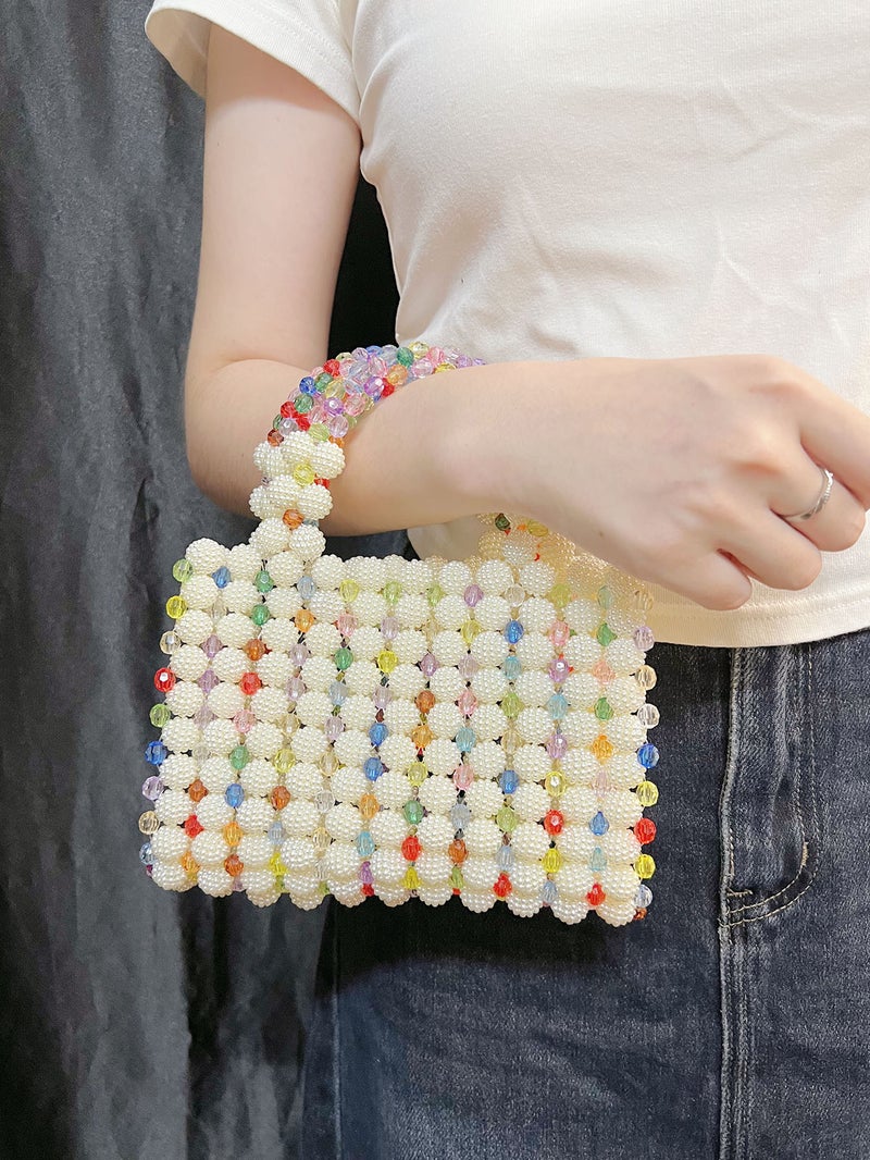French Fashion Style Hand-Beaded Bayberry Bead Bag High-End Niche Woven Dinner Party Handbag - Image 2