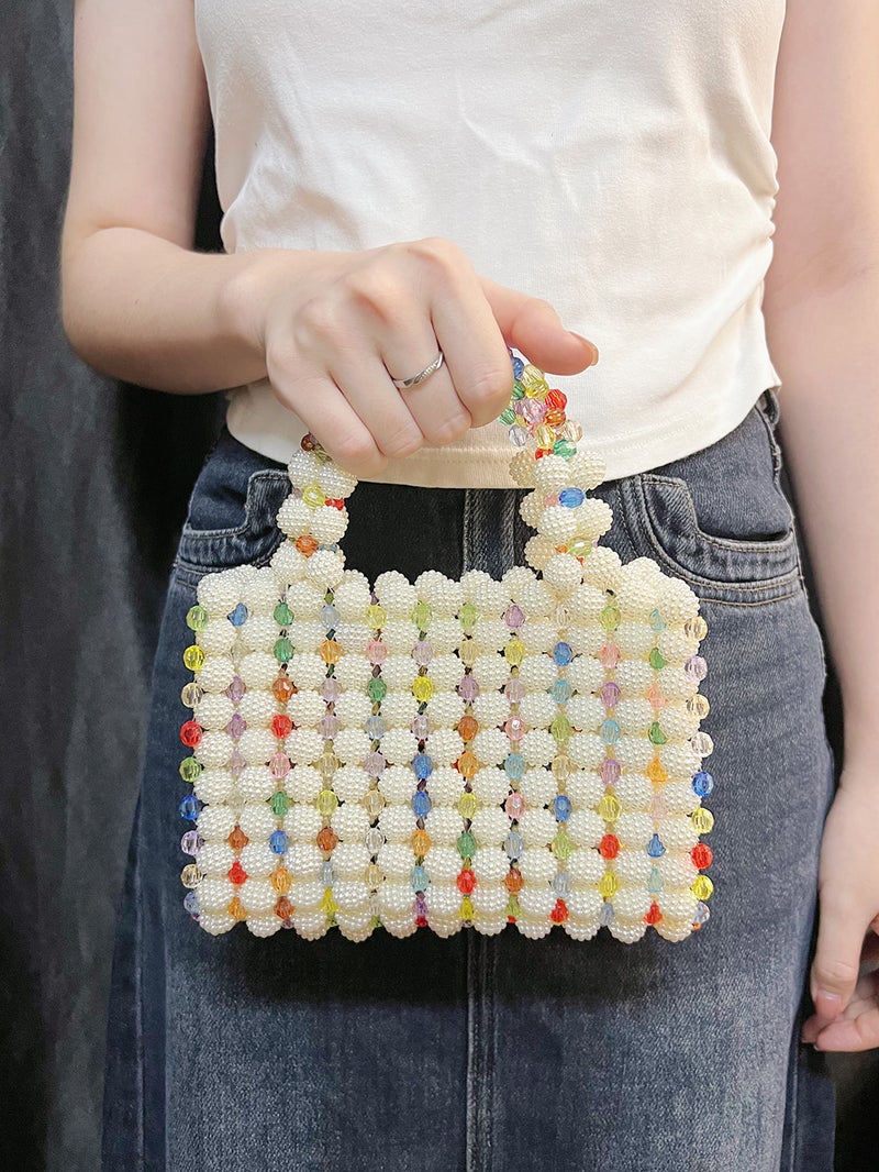 French Fashion Style Hand-Beaded Bayberry Bead Bag High-End Niche Woven Dinner Party Handbag - Image 3