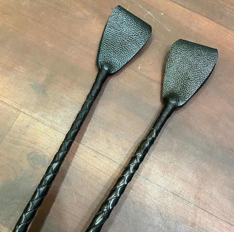 PETS TRIANGLE 27" Leather Riding Crop Stick Crystal Handle (Pack of 2) - Image 4