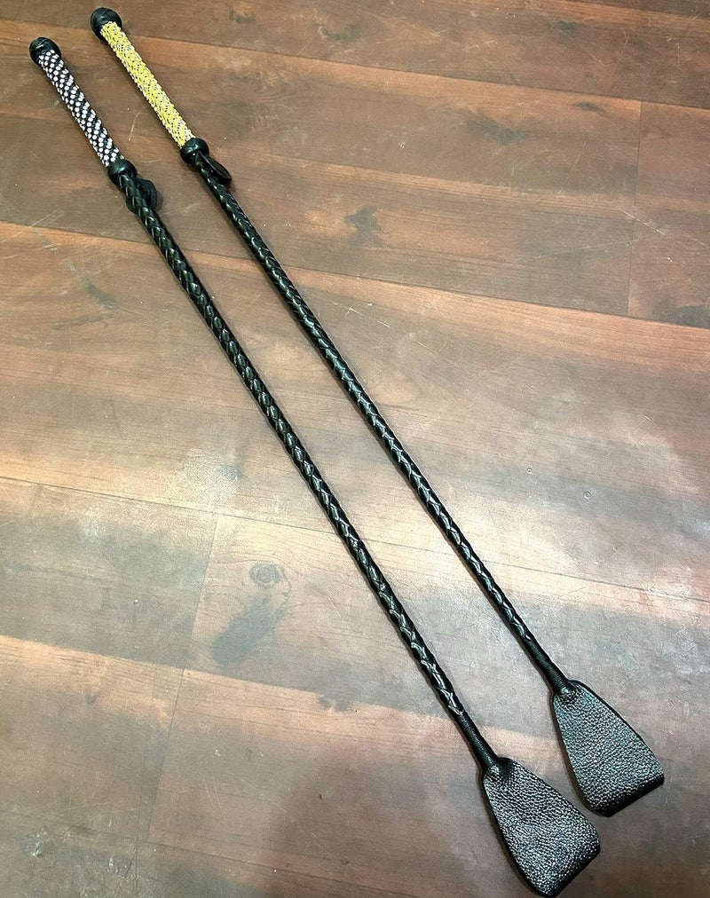 PETS TRIANGLE 27" Leather Riding Crop Stick Crystal Handle (Pack of 2) - Image 5