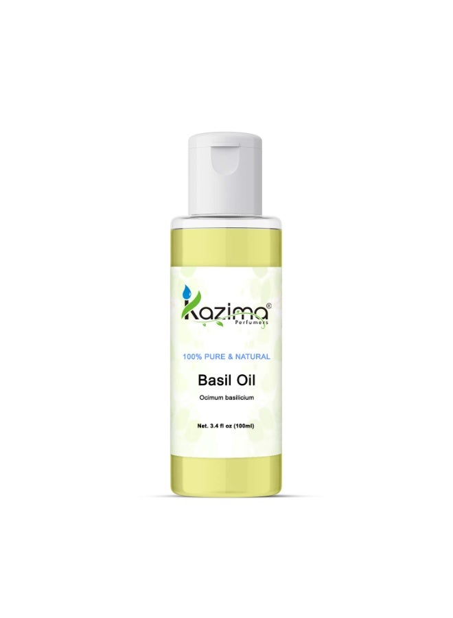 كازيما زيت كازيما (KAZIMA) العطري من ريحان التولسي - زيت طبيعي نقي 100% بجودة علاجية للعناية بالبشرة والشعر (100 مل) - Image 1