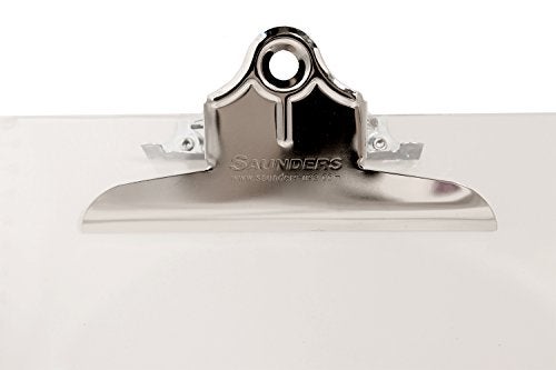 Saunders Recycled Plastic Clipboard with Ruler Edge 1 Clip Capacity Holds 85 x 11 Sheets Clear - Image 3