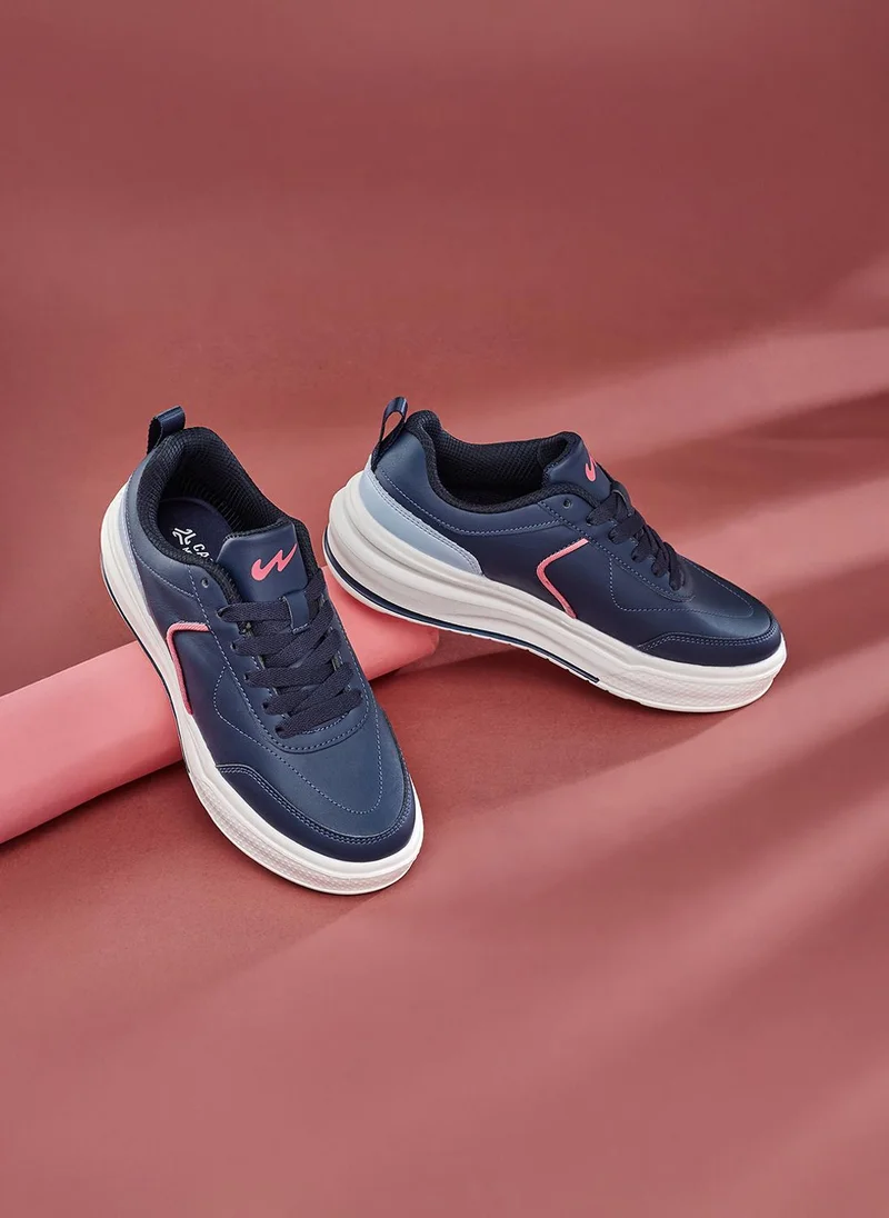 كامبس Women Ogl-07 Memory Foam Lace-Up Sneakers-Navy