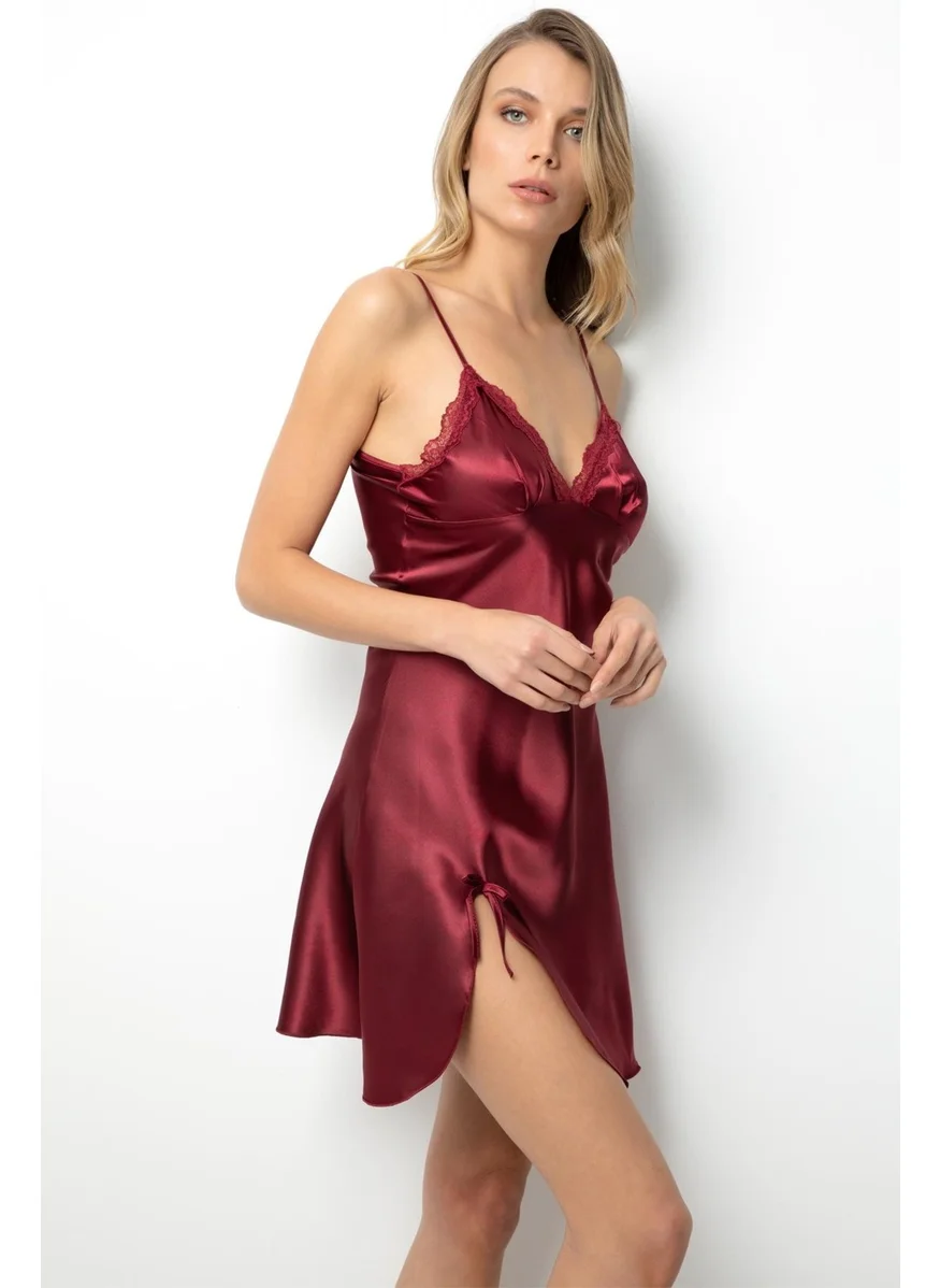 ميور Doremi Slit Lace Detailed Satin Nightgown
