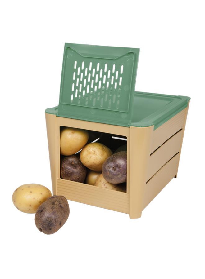 Snips Potato and Onion Keeper Storage Box with Air Ventilation Brown and Green 3kg - Image 5