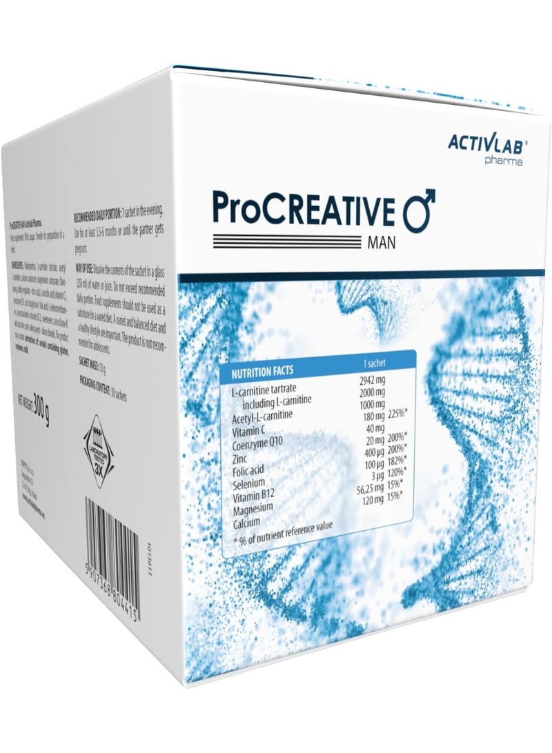 Activlab Pharma Activlab Procreative Man Sachet, Male Health & Supplement, 30 Sachets - Image 3