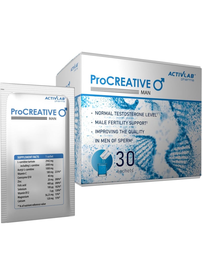 Activlab Pharma Activlab Procreative Man Sachet, Male Health & Supplement, 30 Sachets - Image 1
