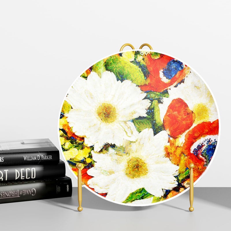 SVENJBB Plate Stands for Display, 8 Inch Plate Holder Display Stand, Gold Picture Frame Stand for Table, Decorative Easel Stand for Photo, Art, Plates and Books (2 Pack) - Image 3