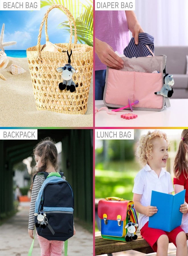 Puzzled DolliBu Donkey Plush Big Eyes Keychain Stuffed Animal - Soft Farm Animal Charm with Sparkling Big Eyes, Decorative Barn Plush Toy Accessory and Fun Buddy Clip for Kids Backpack - Image 4