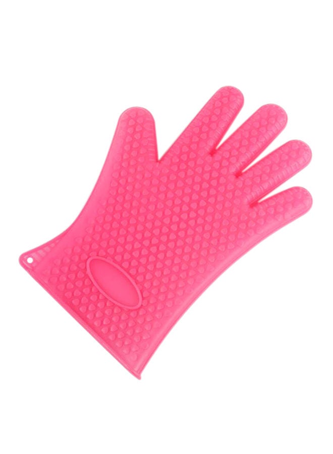 NIBEMINENT Silicone Makeup Cleaner Glove Pink  - Image 1