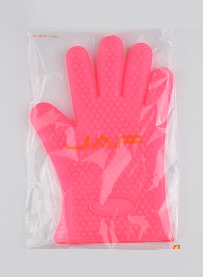 NIBEMINENT Silicone Makeup Cleaner Glove Pink  - Image 2