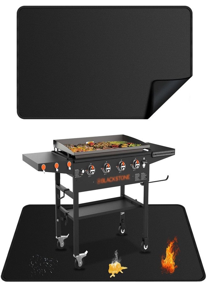 rumlick 79x39 inches Large Under Grill Mats for Blackstone, Double-Sided Fireproof Outdoor Grill Protective Mat, Oilproof Waterproof BBQ Fire Pit Fireplace Mat - Image 1