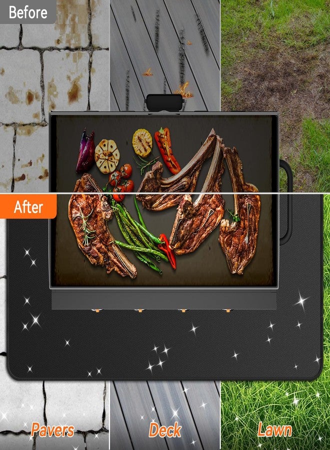 rumlick 79x39 inches Large Under Grill Mats for Blackstone, Double-Sided Fireproof Outdoor Grill Protective Mat, Oilproof Waterproof BBQ Fire Pit Fireplace Mat - Image 4