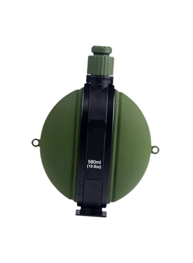 Military Water Bottle - Newly Designed Silicone Water Kettle Canteen with Compass Bottle Cap for Hiking Camping Outdoors, BPA Free 19.8 oz  - 580 ml - Image 4