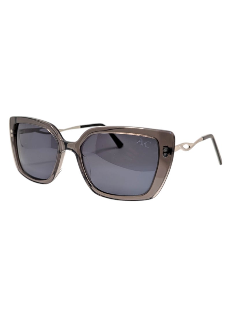 Armando Cavelli - Authentic Armando Cavelli sunglasses, crafted from carefully selected premium acetate for a luxurious look and longevity with extensive use. This model combines modernity and classic style, with a raw grey acetate front and silver -plated metal temples to complete your luxury look. Comes with premium polymer lenses offer UV400 protection in a grey. - Image 1