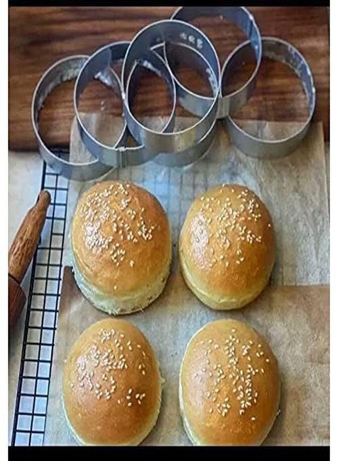 CooKNooK Stainless Steel Baking Ring for Burger/Buns 3.5 Inch (Pack of 6 ) - Image 5