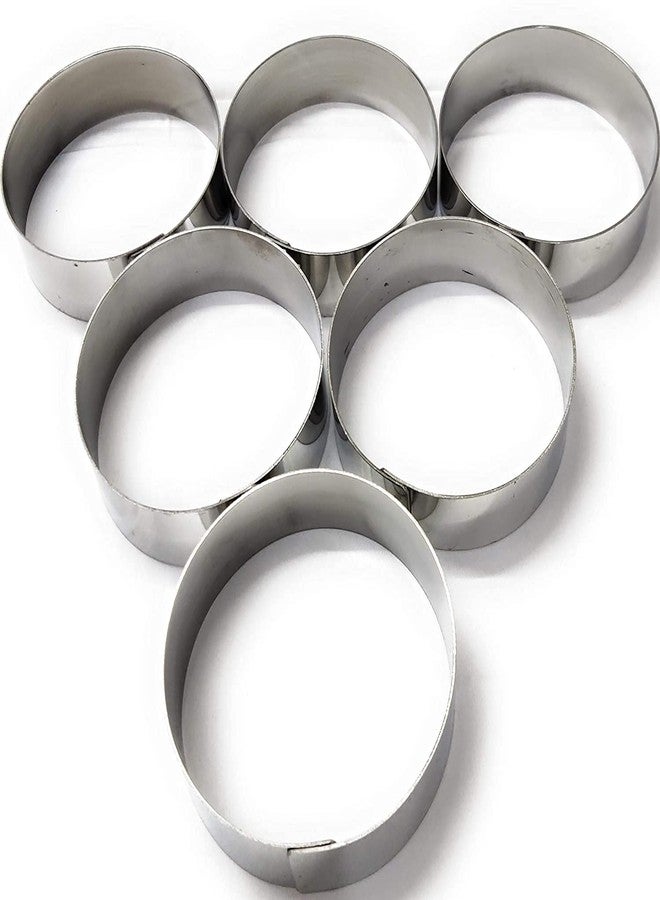 CooKNooK Stainless Steel Baking Ring for Burger/Buns 3.5 Inch (Pack of 6 ) - Image 1