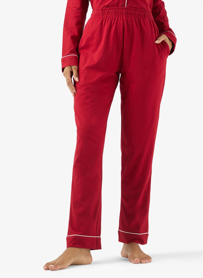 Ginger Cotton Relaxed Fit Shirt & Pyjama Set - Image 4