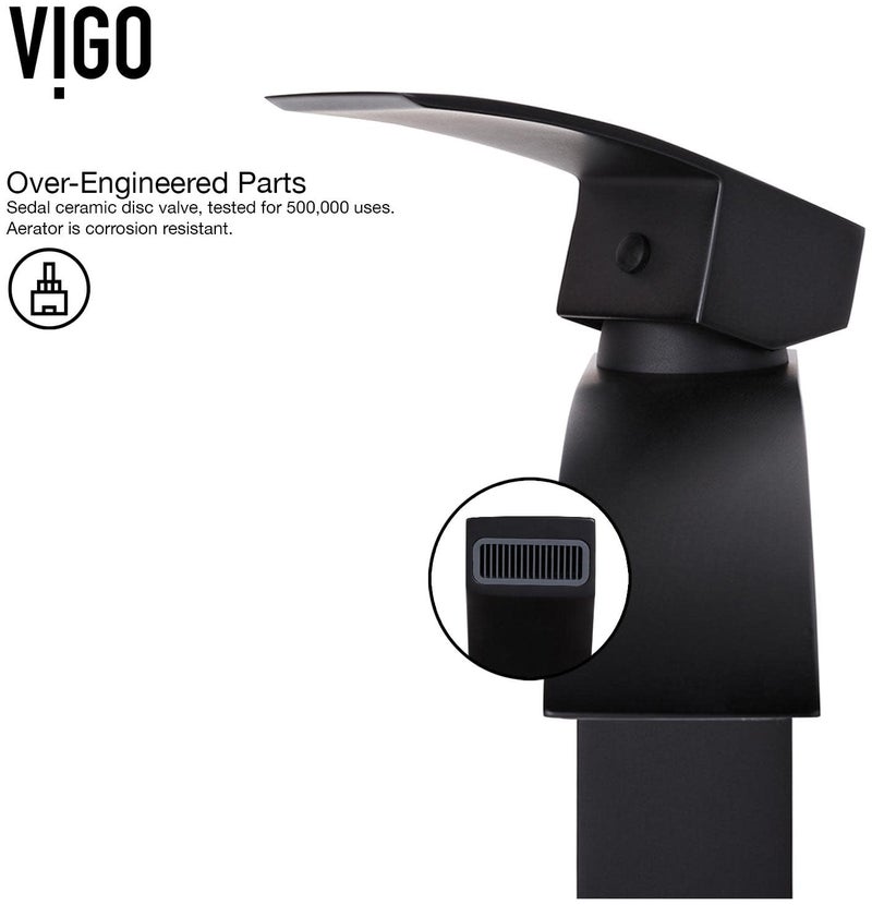 Vigo VG03007 Duris 12 GPM 12 H Single Handle Single Hole Vessel Bathroom Faucet  Chrome - Image 3
