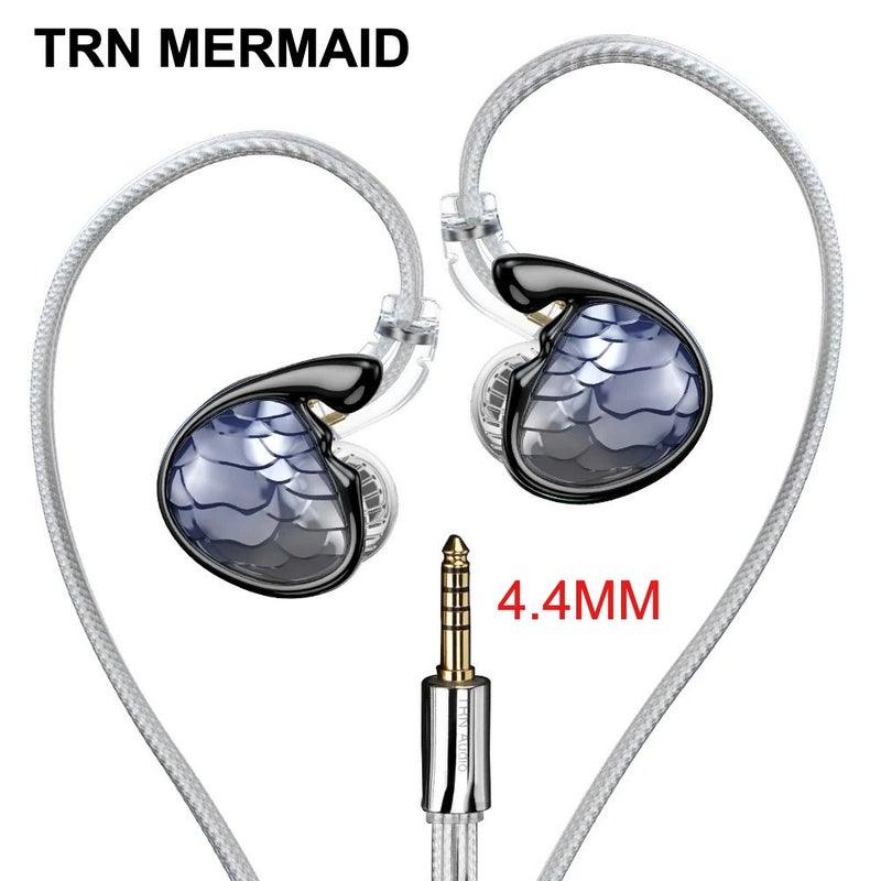 TRN Mermaid Hybrid Driver Earphones 1BA+1DD+2Planar, Hi-Fi In-Ear Monitor, Purple 4.4mm - Image 1