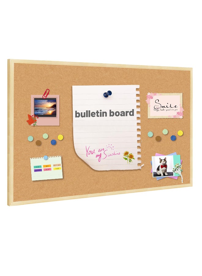 ZERIFAM ZERIFAM Bulletin Board - 40 * 60cm Wall Bulletin Boards, Double Sided Rectangular Board Message Notice, Suitable For Home Office Use, Note Taking Planning, Creativity, And Photo Display.  - Image 1