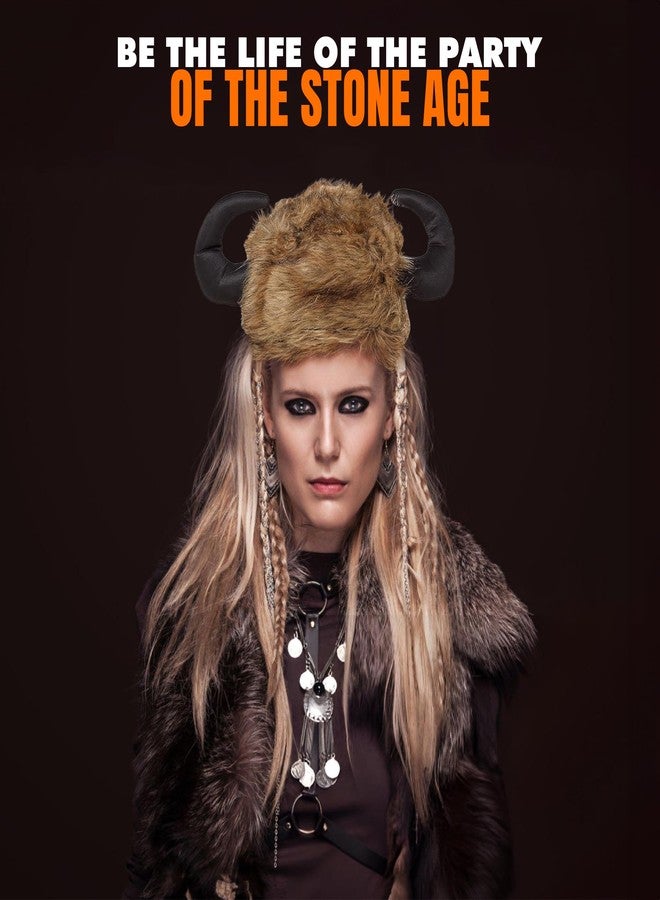 Vaulted Skulls & Co Water Buffalo Lodge Hat | Viking Hat | Furry Bison Hats | Brown/Black | One Size - Image 3