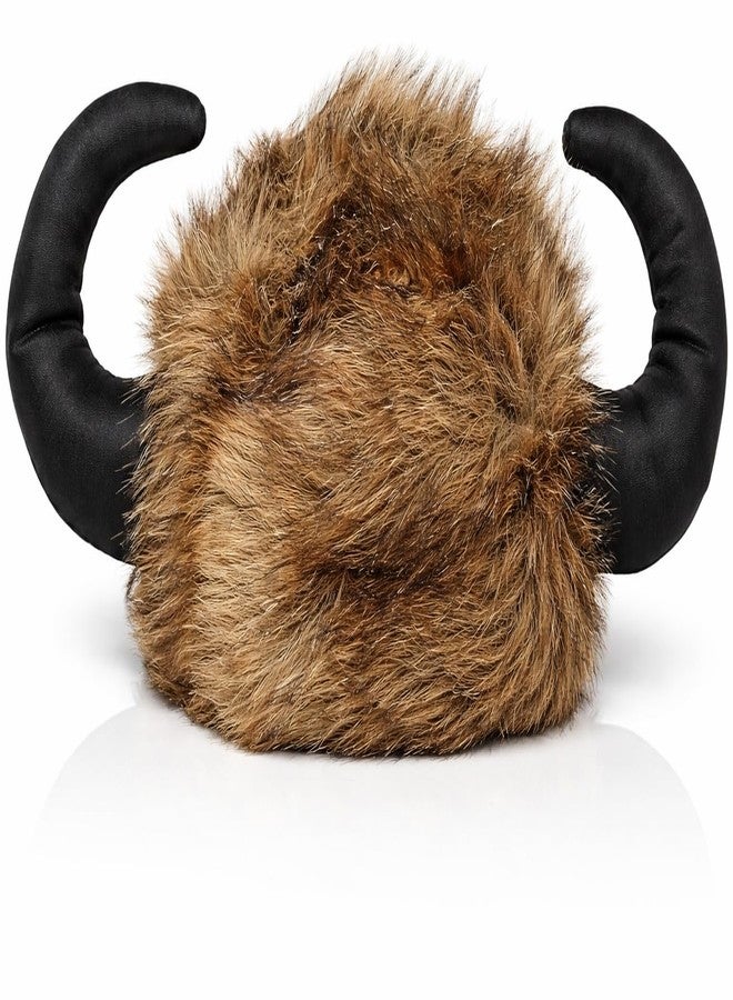 Vaulted Skulls & Co Water Buffalo Lodge Hat | Viking Hat | Furry Bison Hats | Brown/Black | One Size - Image 1