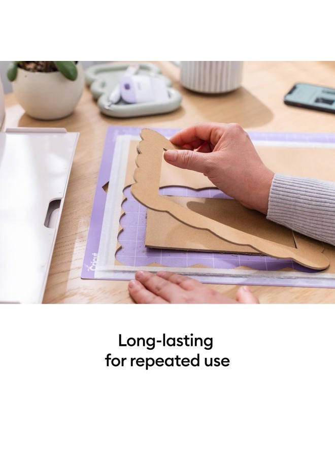 Cricut Stronggrip Cutting Mat 3 Pack, 12"X12", Purple, Count - Image 4