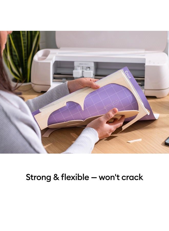 Cricut Stronggrip Cutting Mat 3 Pack, 12"X12", Purple, Count - Image 3