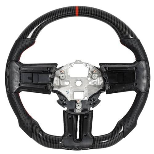 JIANGGAI Hydro Dip Carbon Fiber Steering Wheel Fit For Mustang 2012-2014 GT500 Replacement Car Accessories-JIANGGAI - Image 1