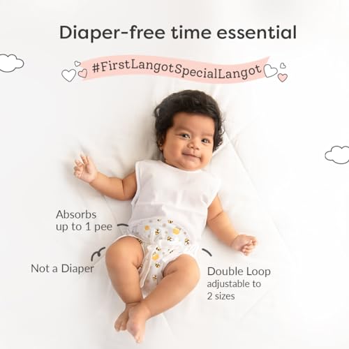 SuperBottoms Dry Feel Langot - Pack of 12- Organic Cotton Padded Langot/Nappy with Gentle Elastics & a SuperDryFeel Layer on top (Sweet Tooth, Size 0 (Fits 0-5 kg)) - Image 5