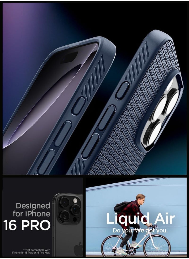 Spigen Liquid Air for iPhone 16 Pro Case Cover (2024) - Navy Blue  - Image 2